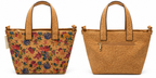 Printed Cork Tote Bag – Floral & Pineapple Everyday Handbag