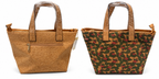 Printed Cork Tote Bag – Floral & Pineapple Everyday Handbag