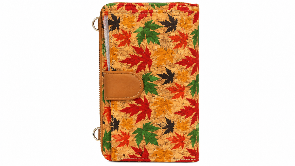 Printed Cork Crossbody Phone Wallet & Purse – Multi-Design Collection