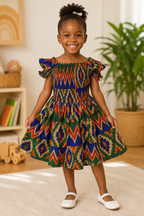 Girls African Print Dress