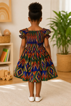 Girls African Print Dress