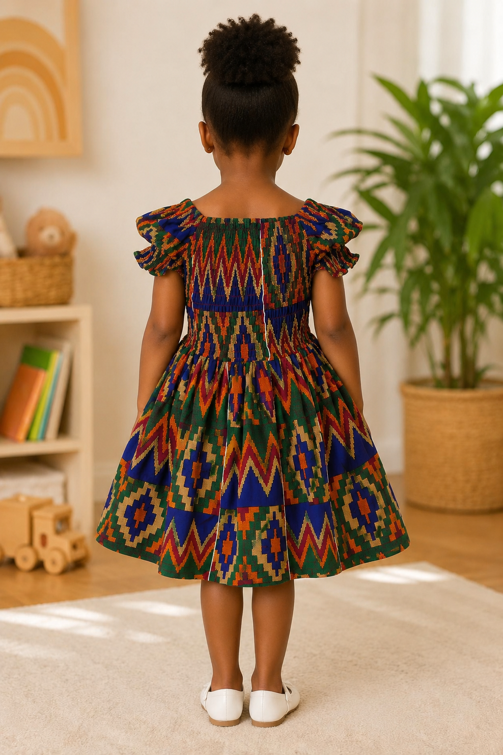 Girls African Print Dress