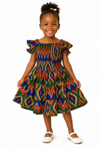 Girls African Print Dress