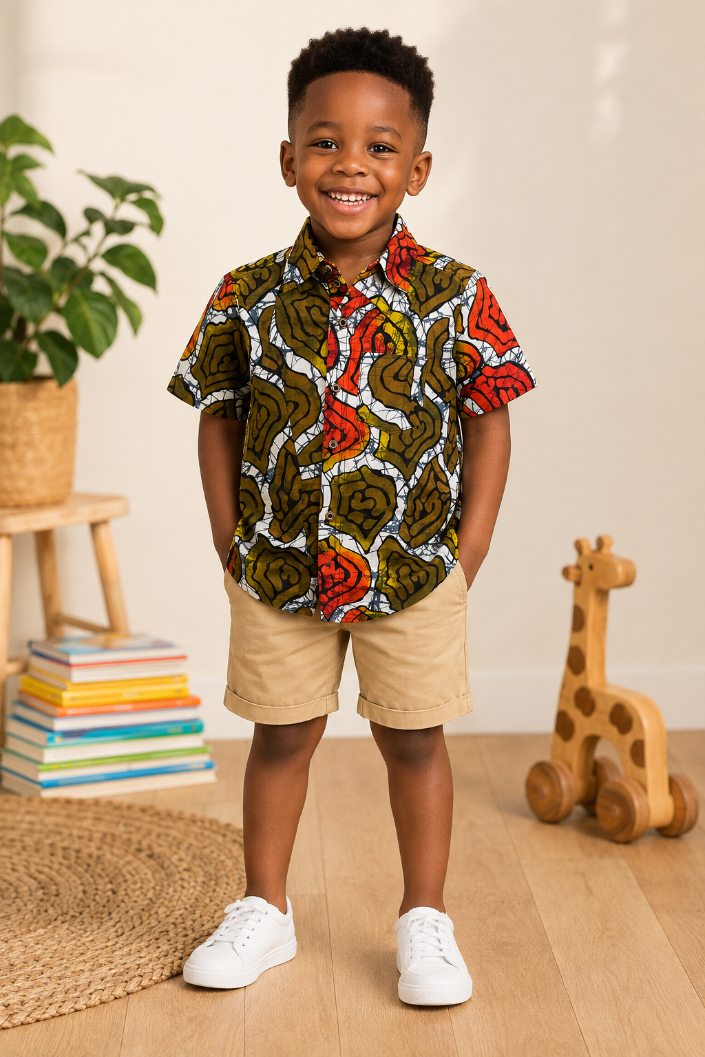 Kids African Print Shirt