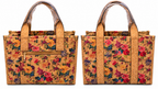 Floral Cork Tote Bag – Large Botanical Print Shoulder Handbag