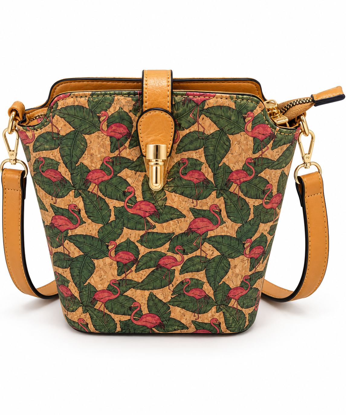 Printed Cork Crossbody Bag Collection – Floral, Flamingo & Butterfly Designs