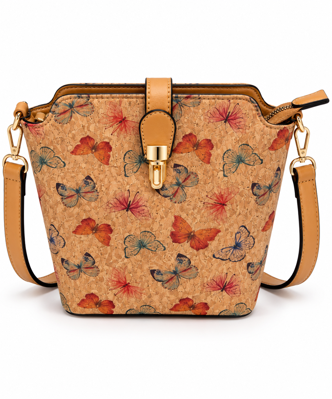 Printed Cork Crossbody Bag Collection – Floral, Flamingo & Butterfly Designs