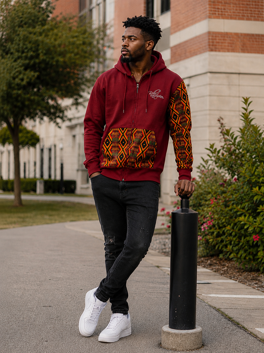 Afro-Fusion Hoodie – Unisex Ankara Print Pullover Hoodie