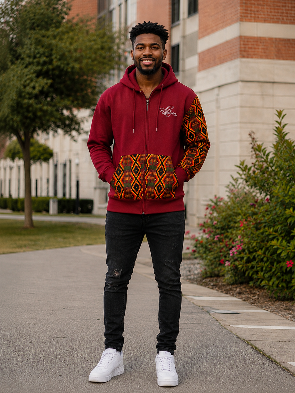 Afro-Fusion Hoodie – Unisex Ankara Print Pullover Hoodie