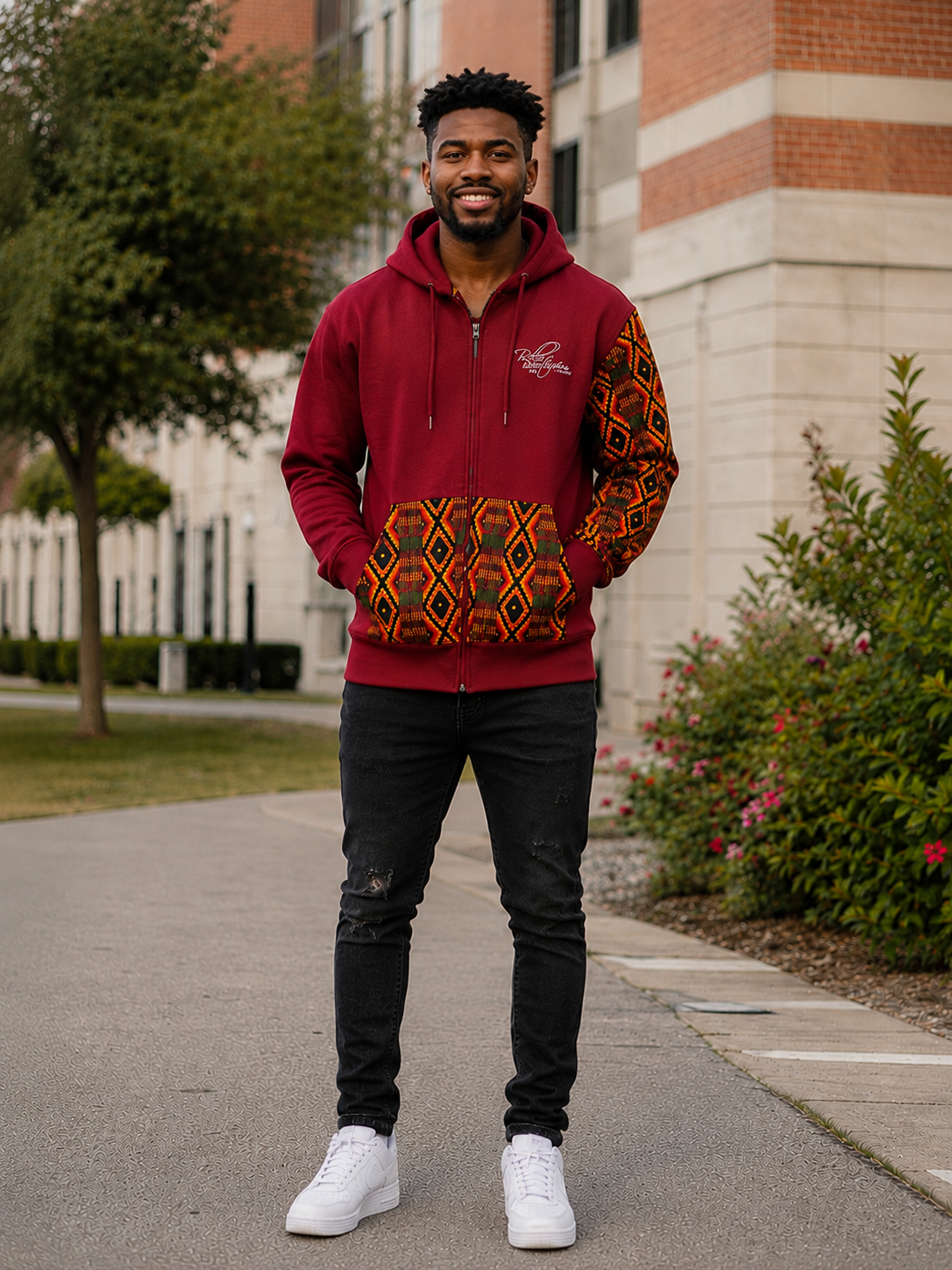 Afro-Fusion Hoodie – Unisex Ankara Print Pullover Hoodie