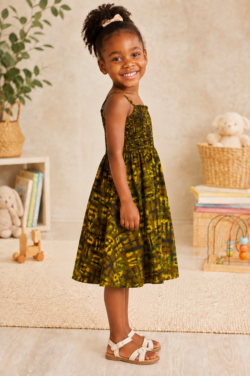 Girls African Print Dress