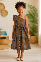 Girls African Print Dress