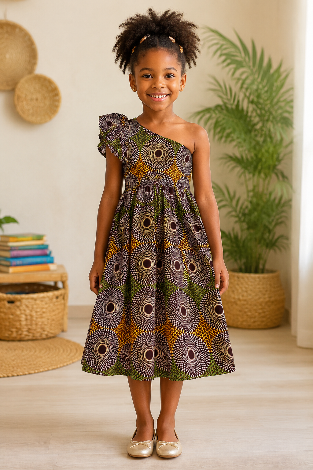 Girls African Print Dress