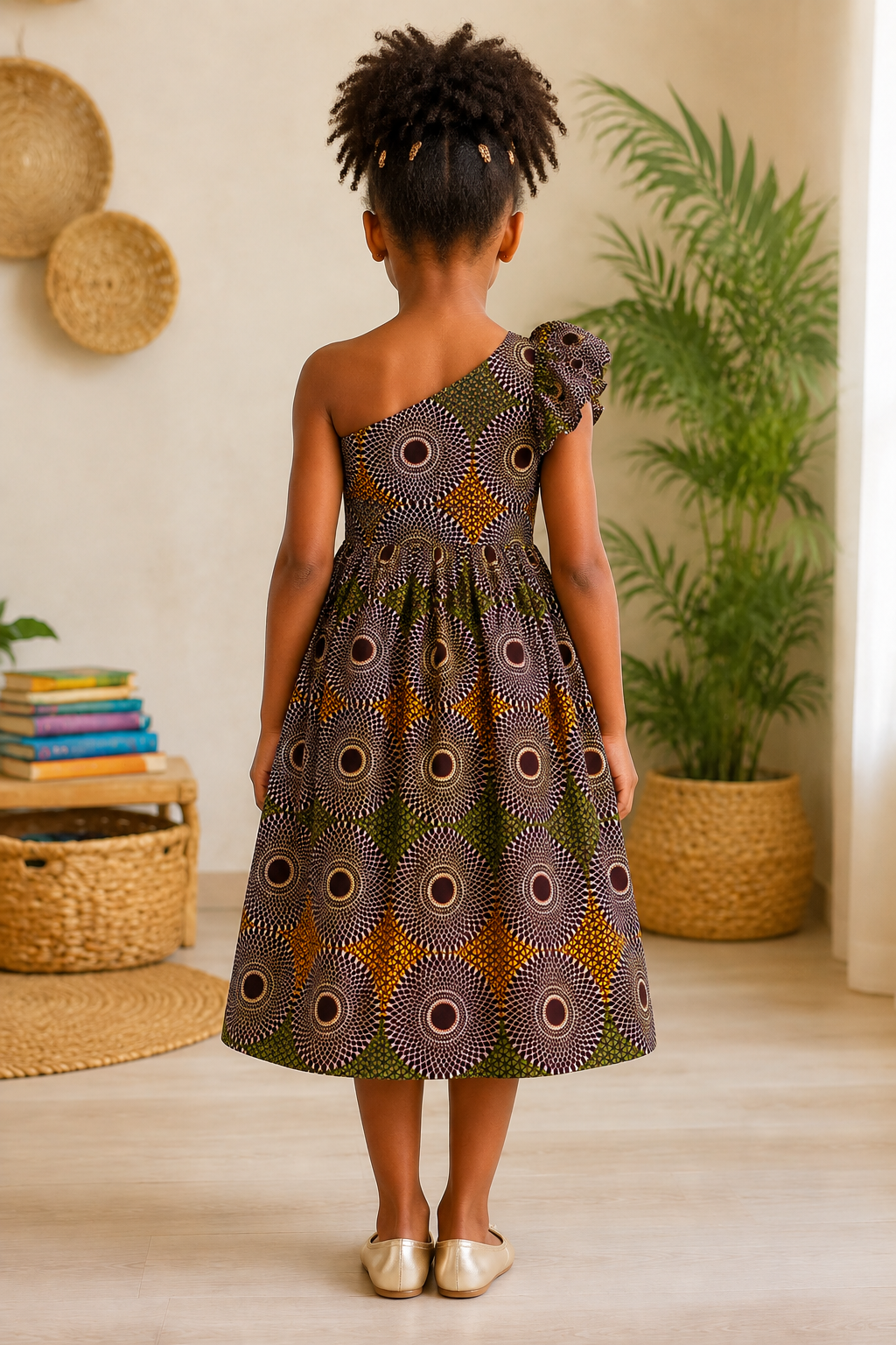 Girls African Print Dress