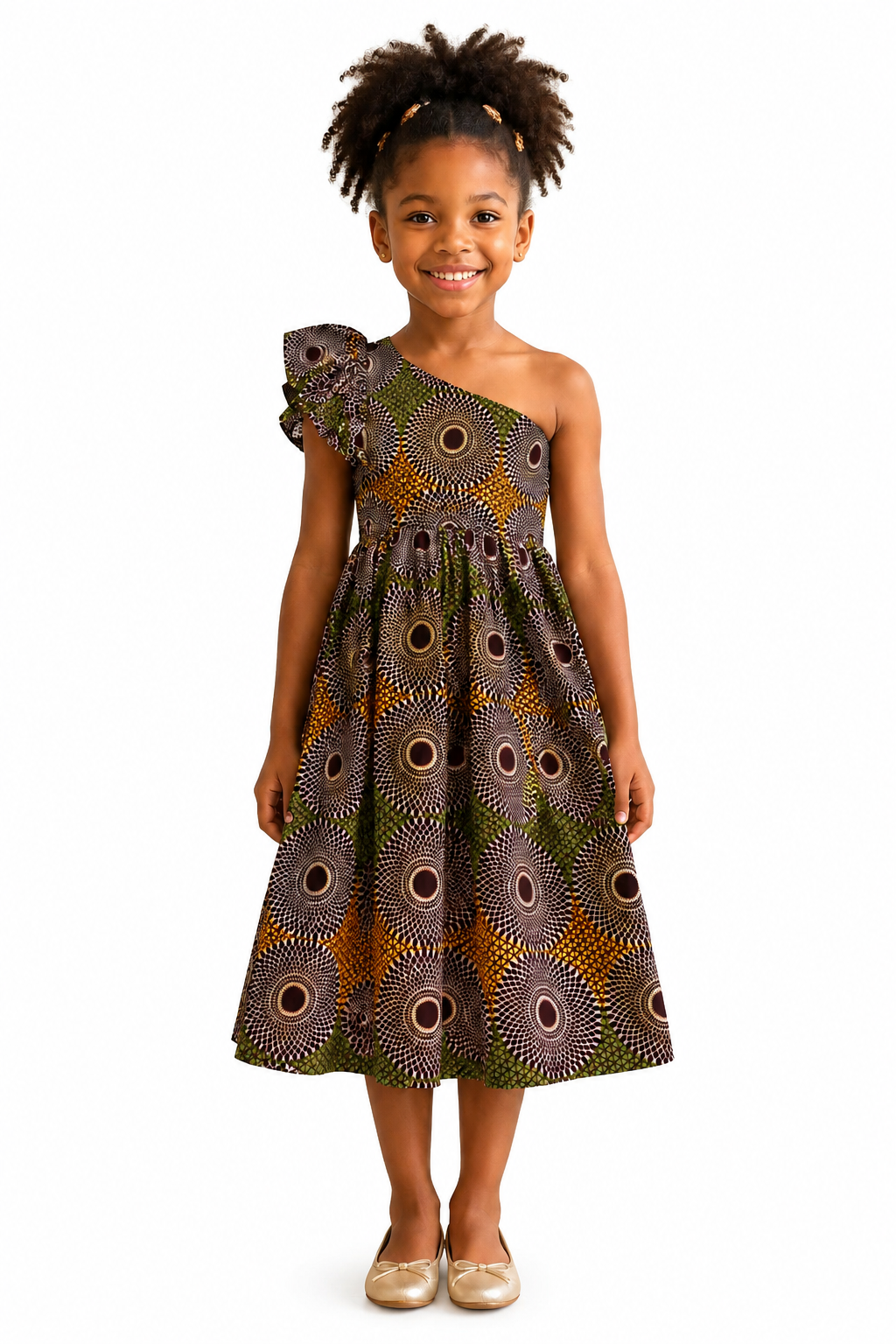 Girls African Print Dress