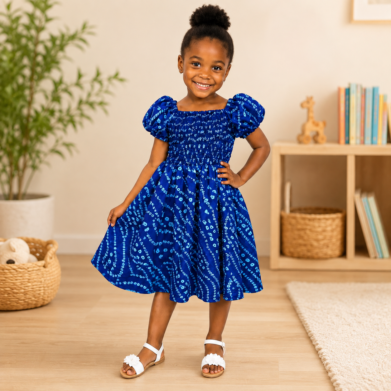 Girls African Print Dress