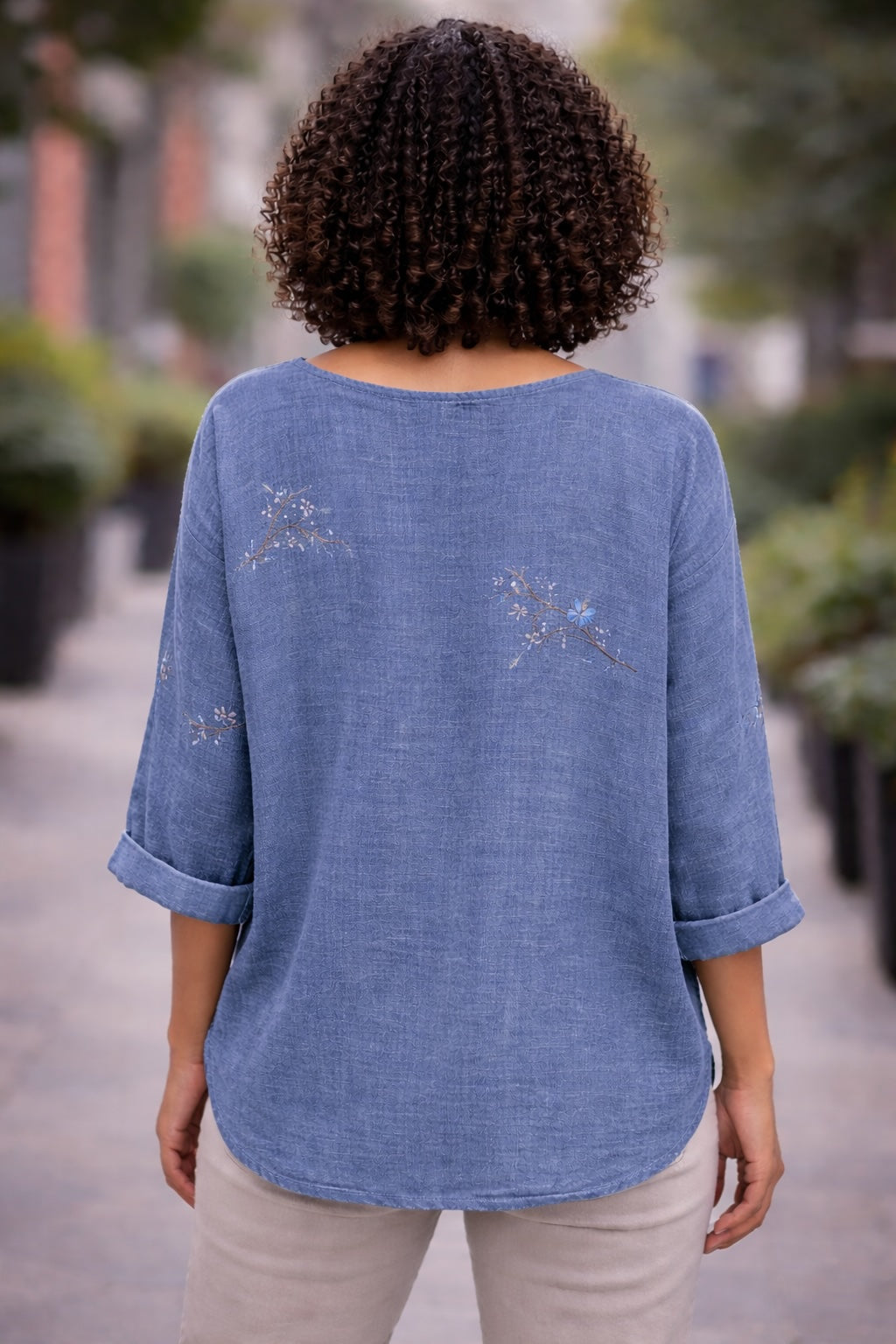 Butterfly Relaxed Tunic Blouse