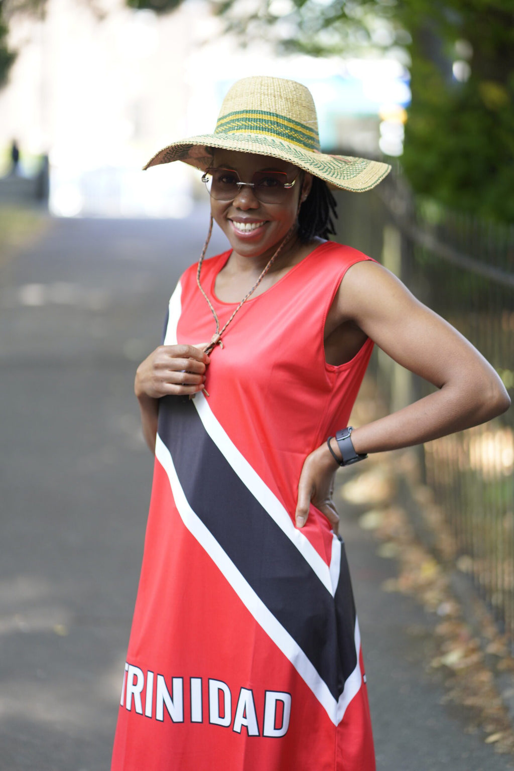 Trinidad Flag Dress | Sleeveless Bodycon Shift Dress