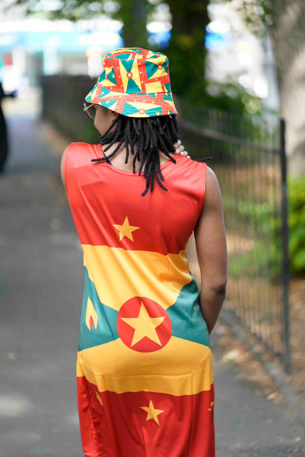 Grenada Flag Dress | Sleeveless Bodycon Shift Dress