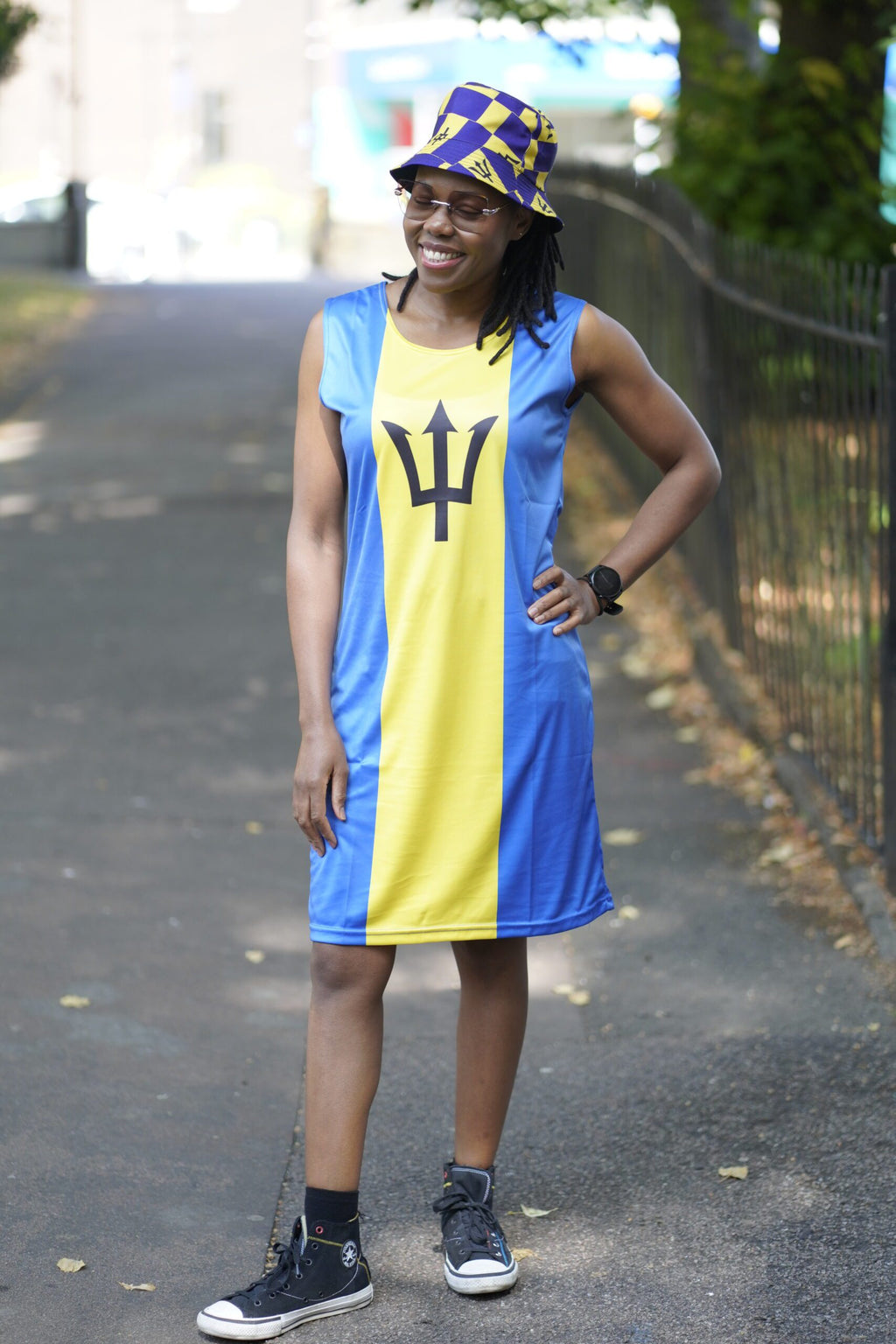 Barbados Flag Dress | Sleeveless Bodycon Shift Dress