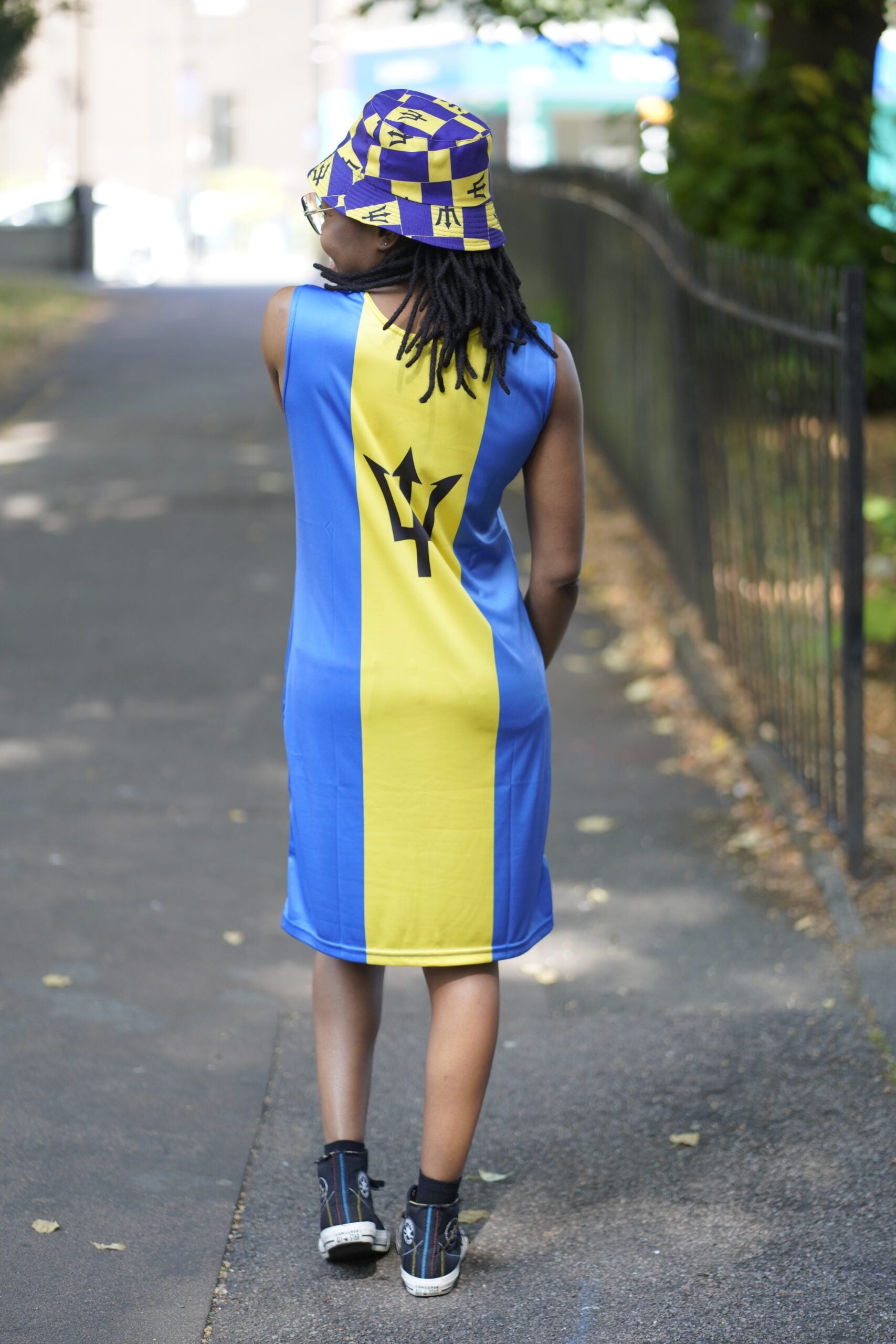 Barbados Flag Dress | Sleeveless Bodycon Shift Dress