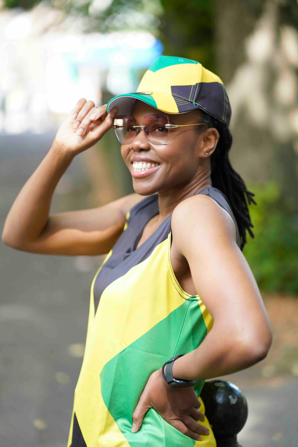 Jamaican Flag Dress | Sleeveless Bodycon Shift Dress