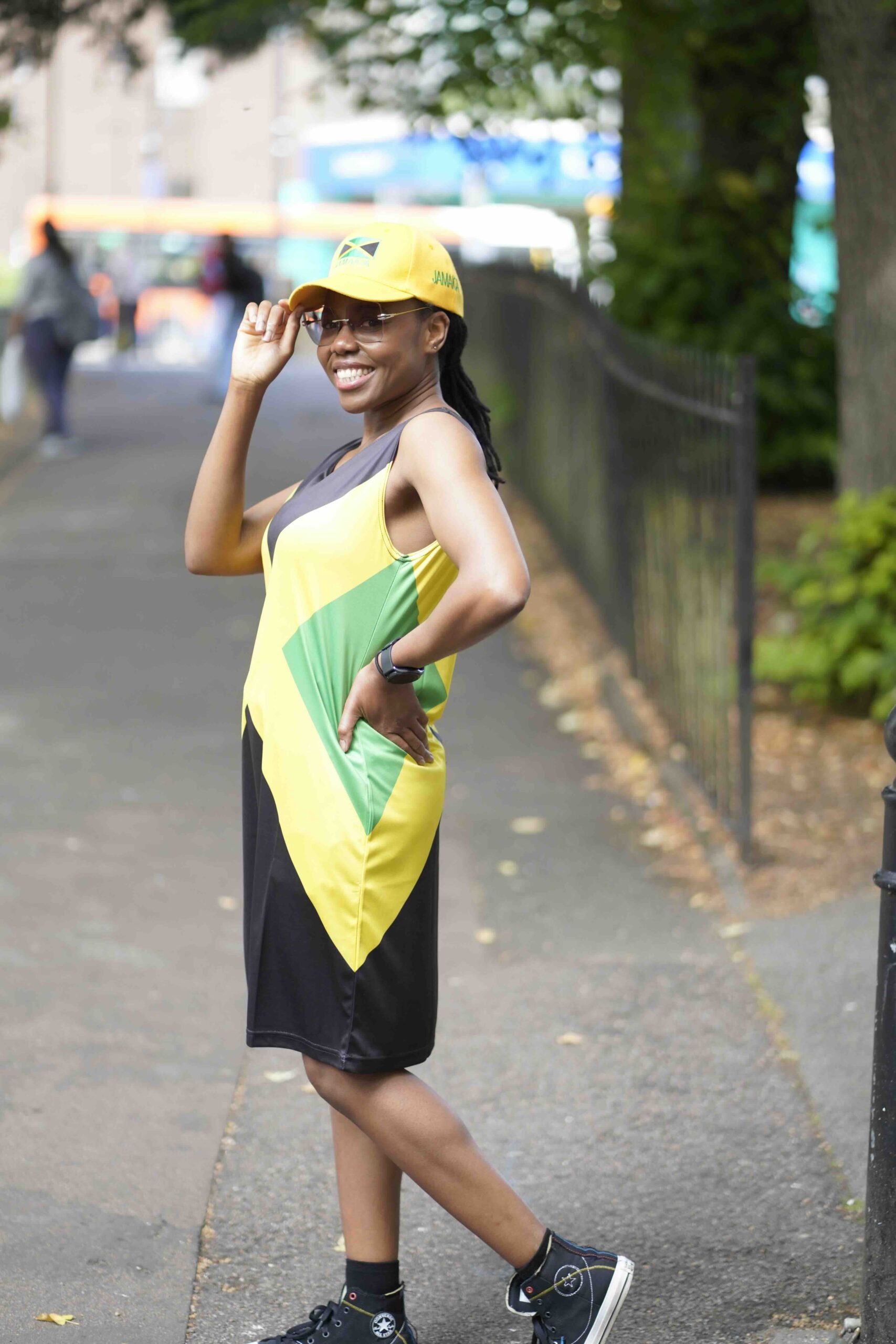 Jamaican Flag Dress | Sleeveless Bodycon Shift Dress