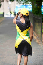 Jamaican Flag Dress | Sleeveless Bodycon Shift Dress