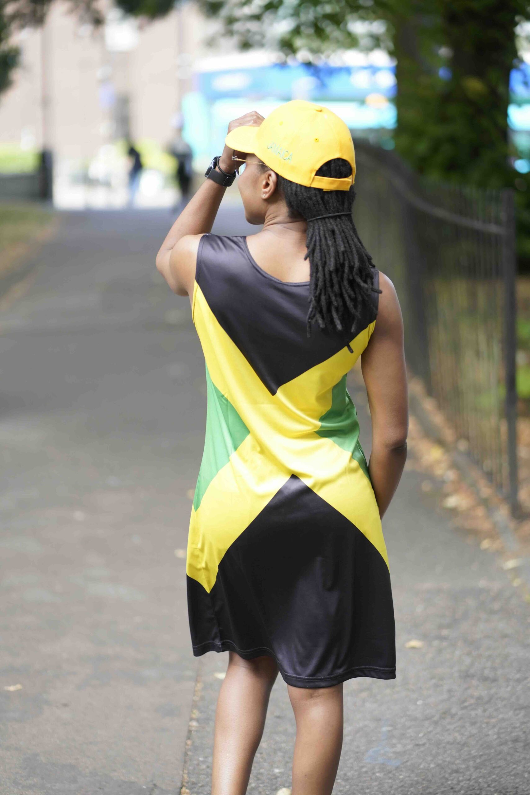 Jamaican Flag Dress | Sleeveless Bodycon Shift Dress