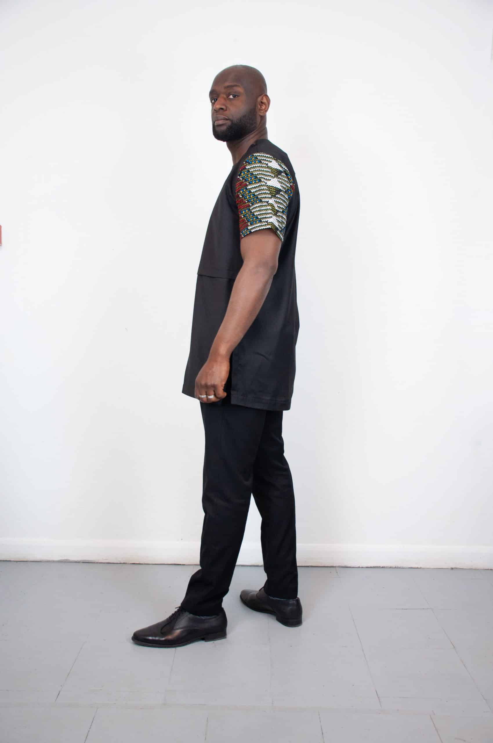 Wamuhu Black Abstract Suit