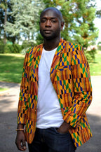 African Kente Print Men's Ankara Blazer