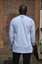 Thabo White & Silver Embroidery Shirt