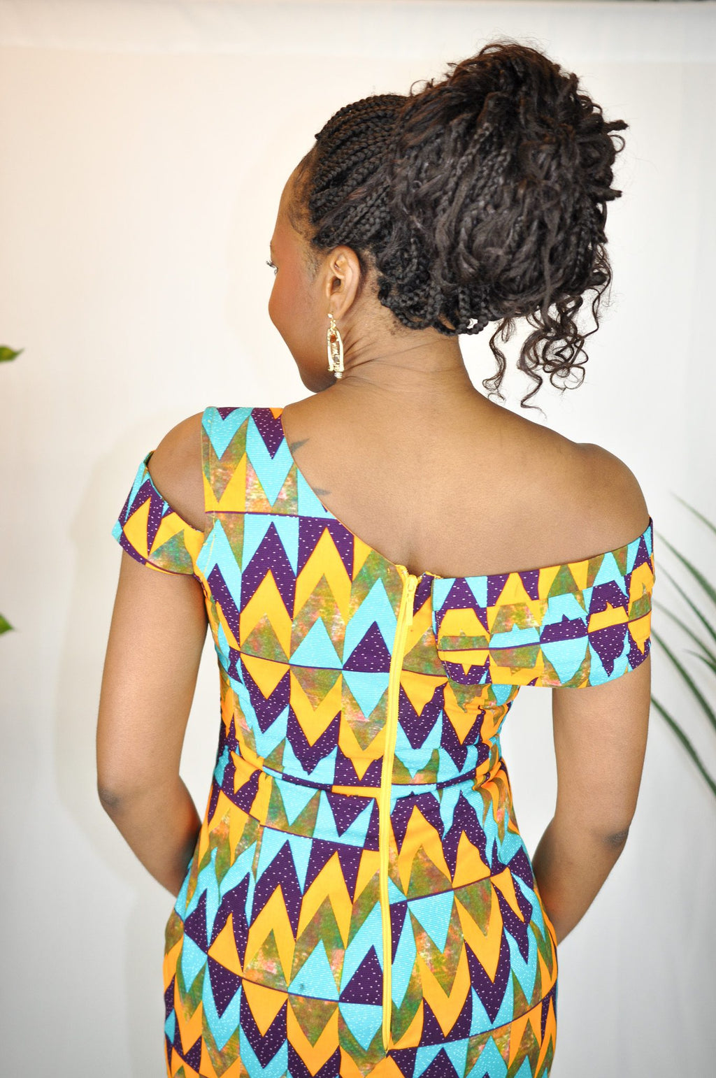Winta Ankara Silhouette Dress with Trail