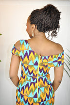 Winta Ankara Silhouette Dress with Trail