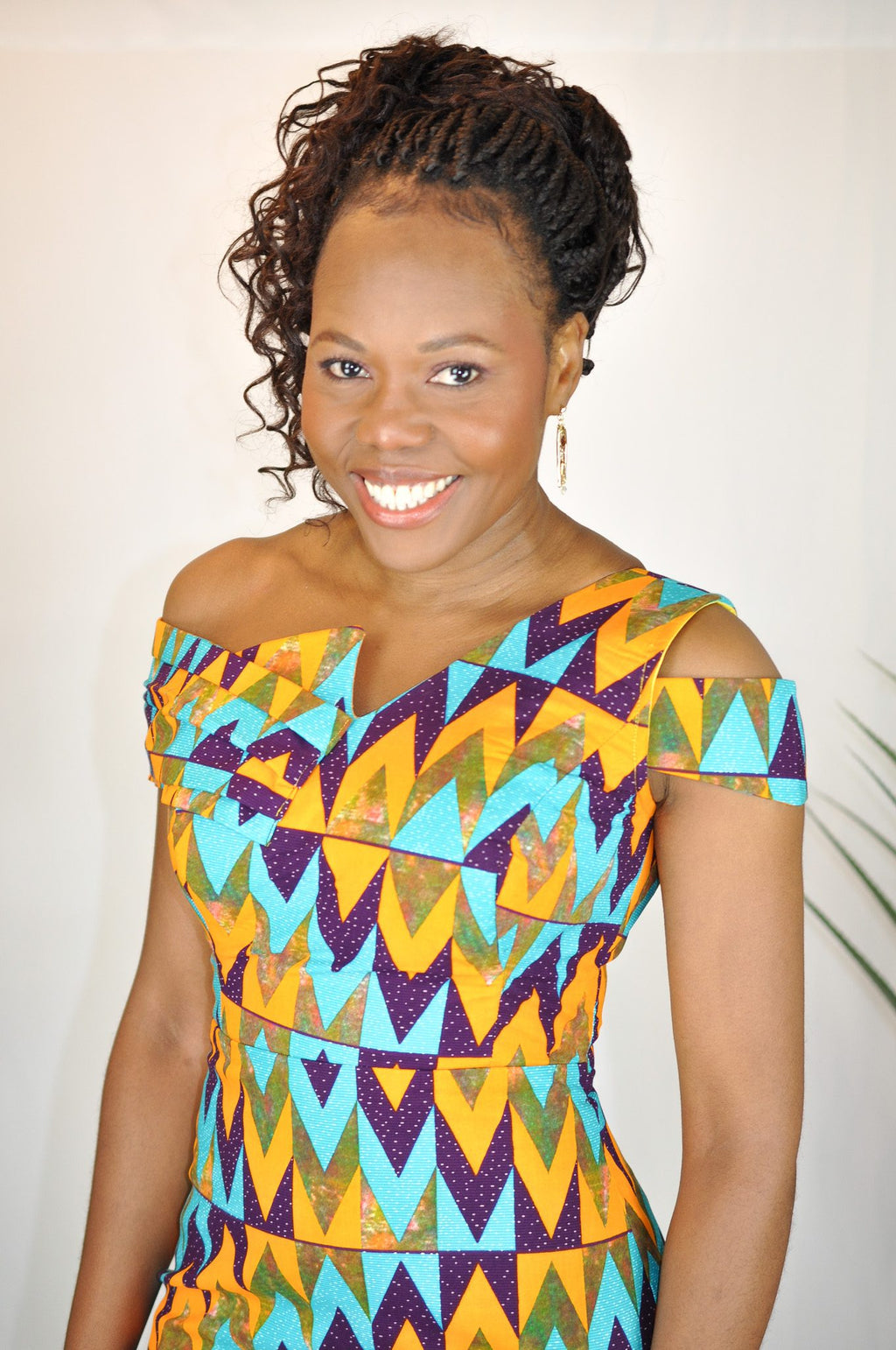Winta Ankara Silhouette Dress with Trail