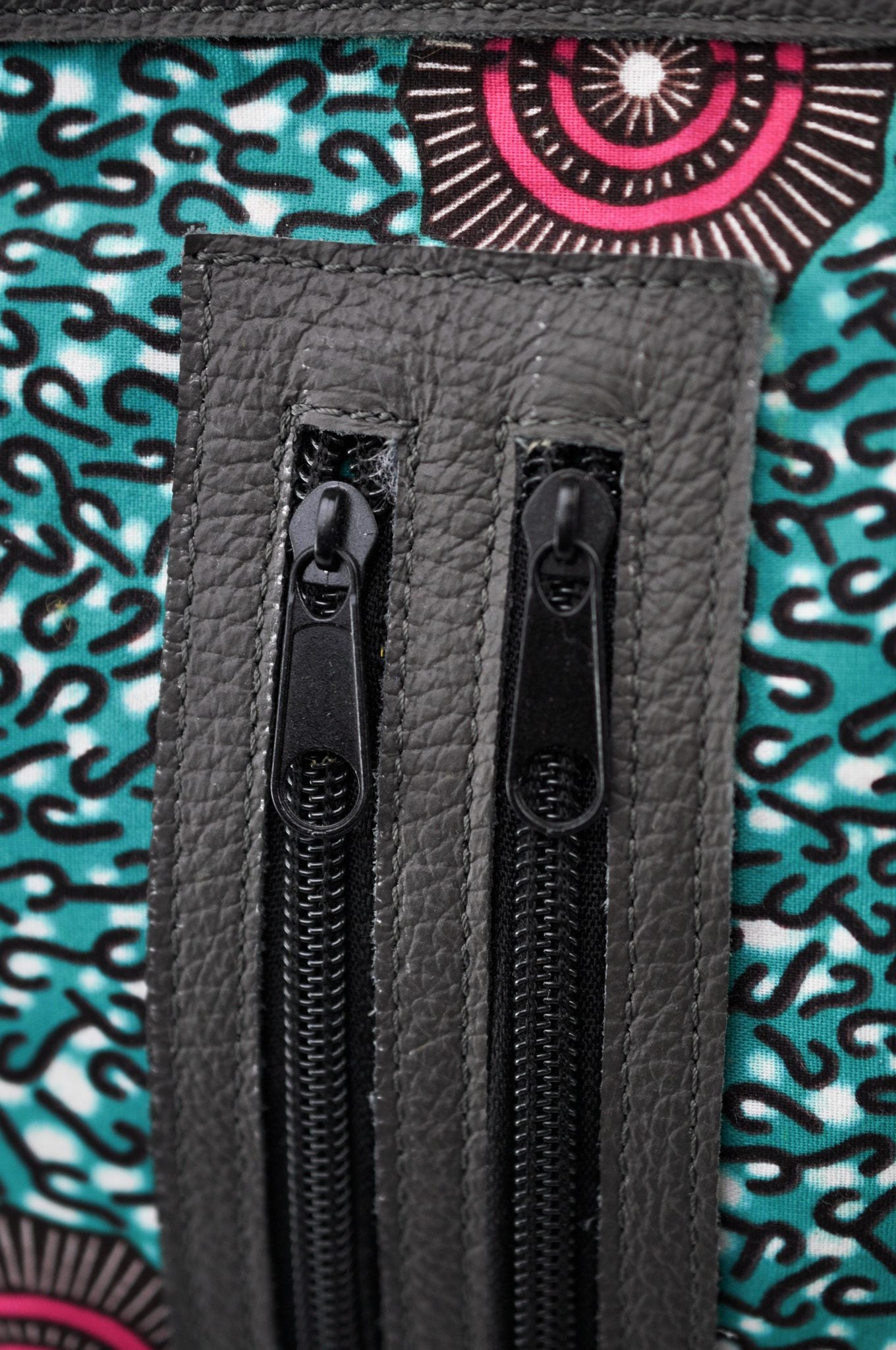 Alice Ankara Print Two Zip Holding Bag
