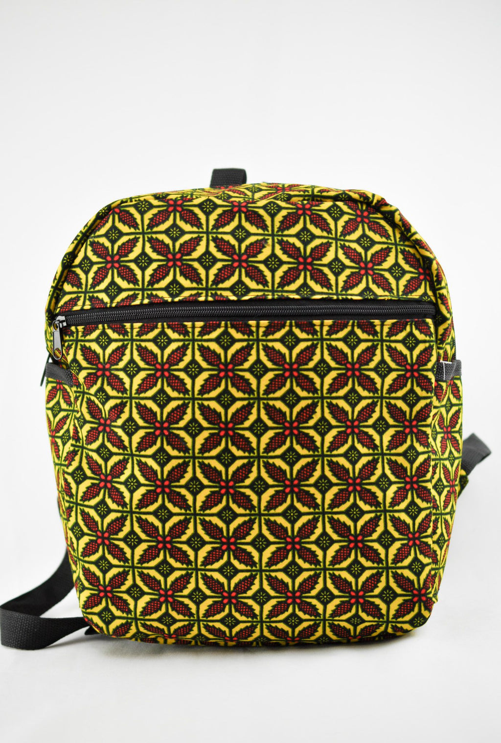 Jackie Yellow and Red Ankara Print Backpack