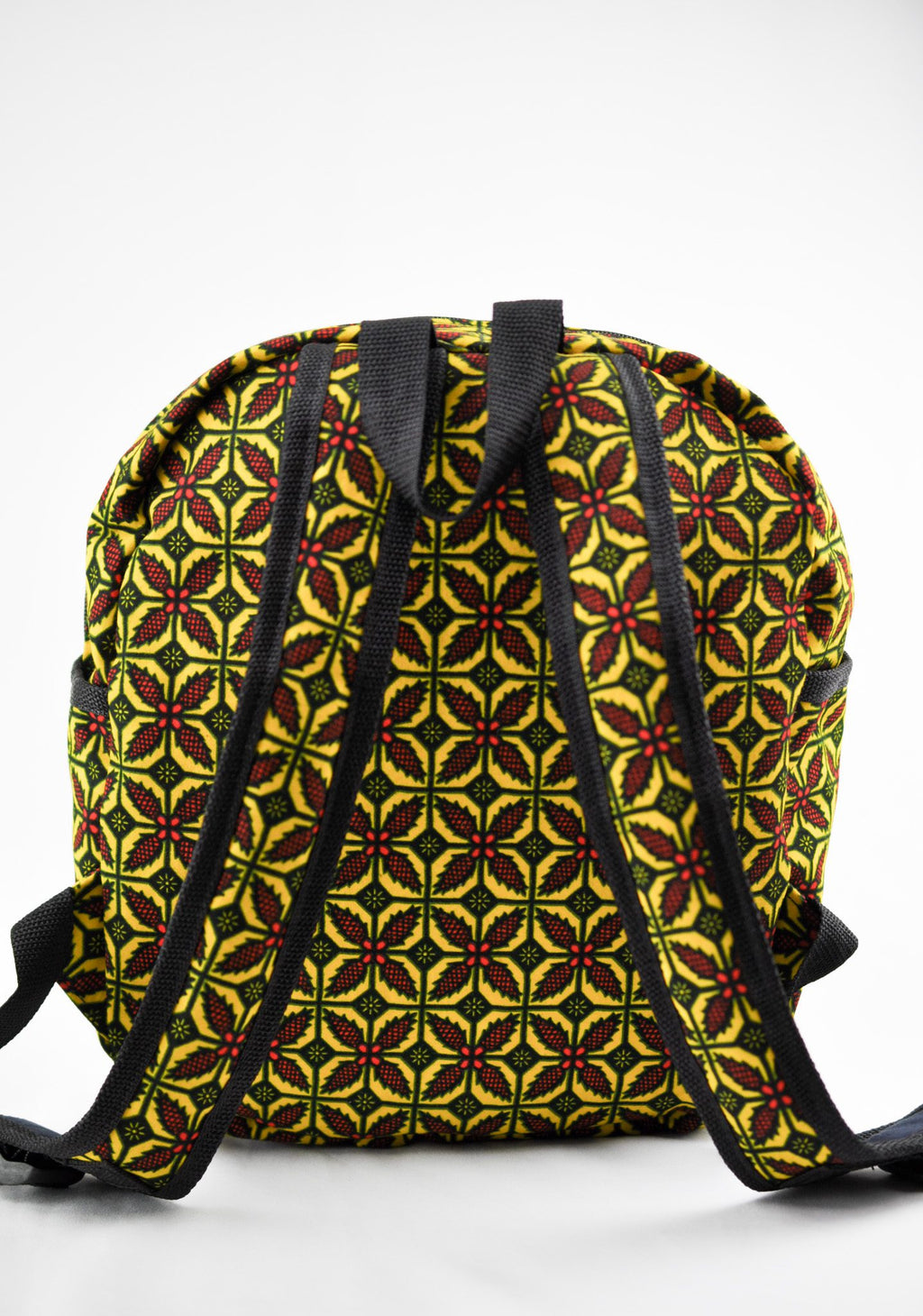 Jackie Yellow and Red Ankara Print Backpack