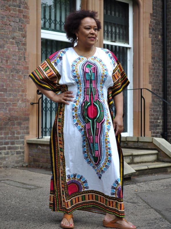 100% Cotton Dashiki Kaftan Maxi Dress in Multiple Colours