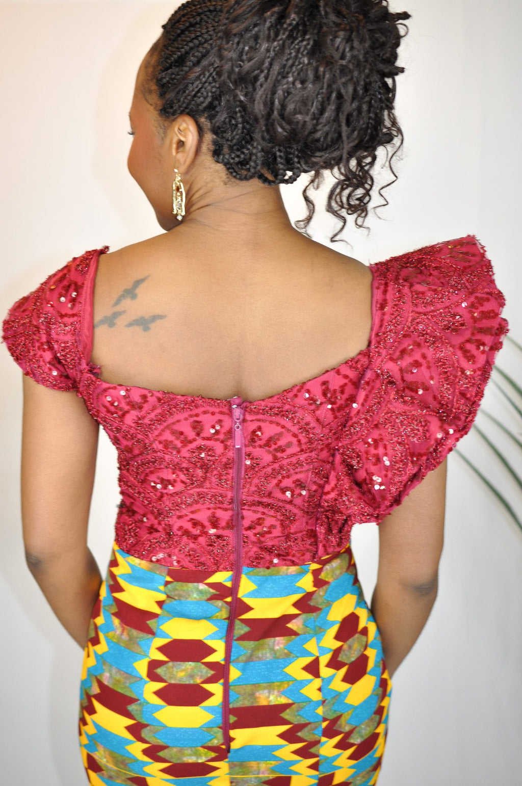 Lerato Ankara Print Mermaid Silhouette Dress