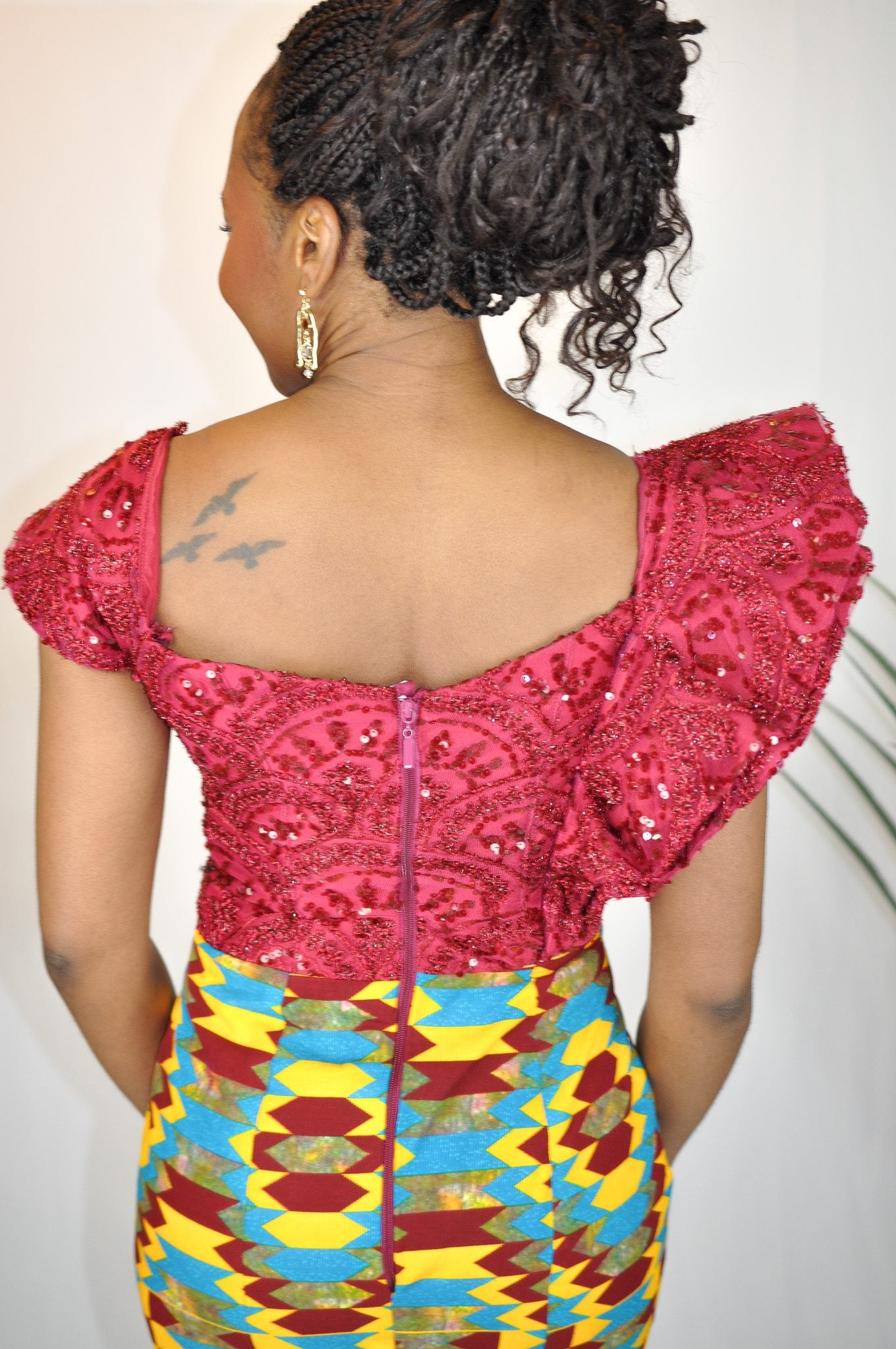 Lerato Ankara Print Mermaid Silhouette Dress