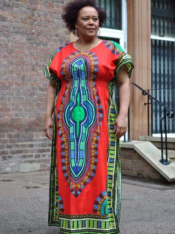 100% Cotton Dashiki Kaftan Maxi Dress in Multiple Colours