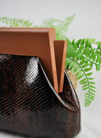 Dusa Oye Glossy Snake Design African Clutch