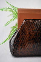 Dusa Oye Glossy Snake Design African Clutch