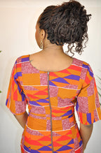 Teefah Colourful Kente African Silhouette Dress
