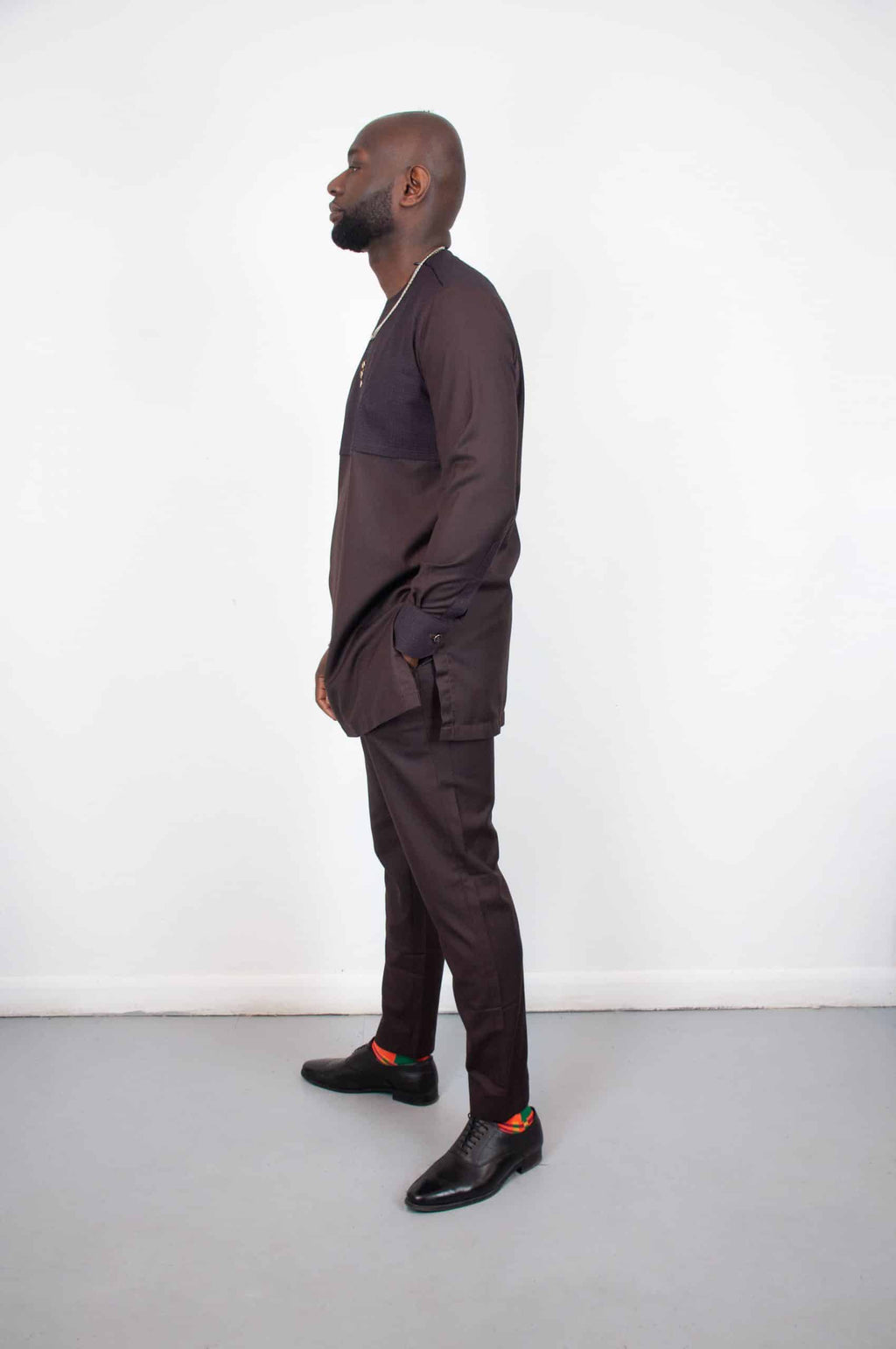 Botho Handsome Brown Traditional Cotton Suit