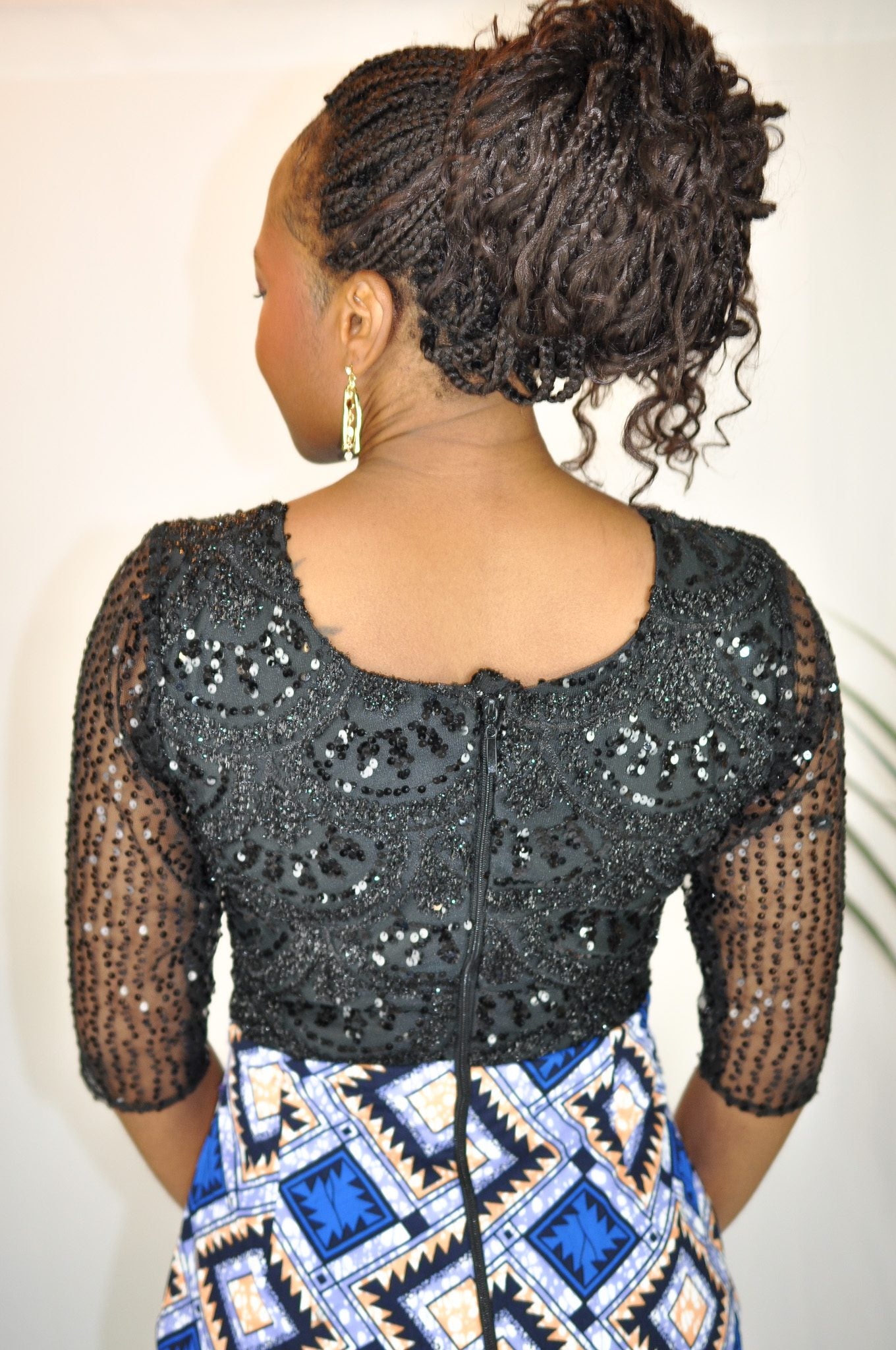 Dali Diamond Ankara Print Straight Silhouette Dress