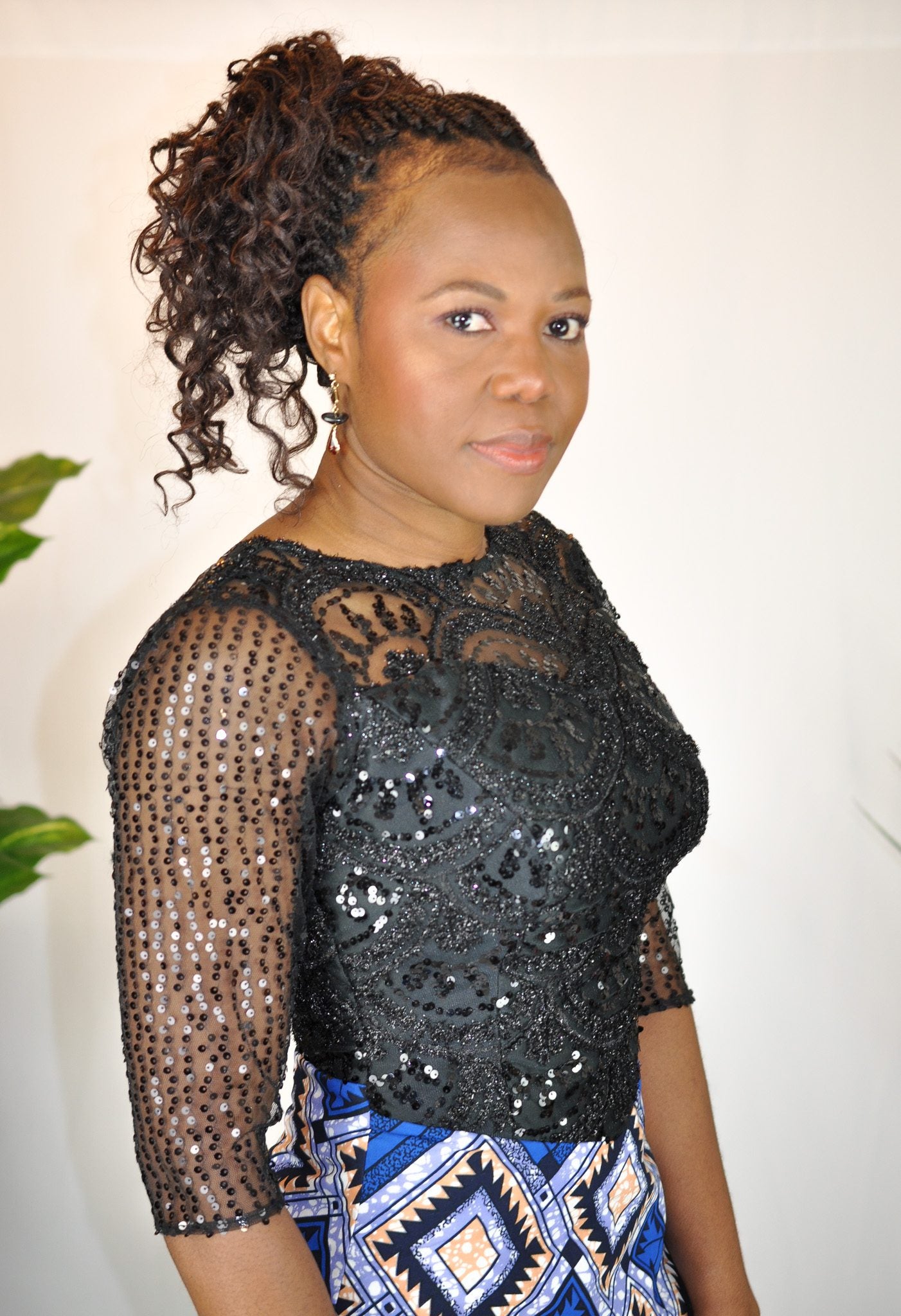 Dali Diamond Ankara Print Straight Silhouette Dress