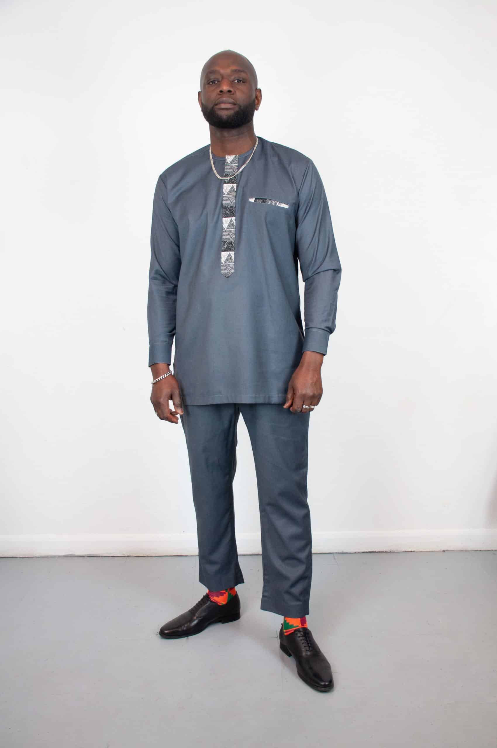 Walta Grey Traditional Suit