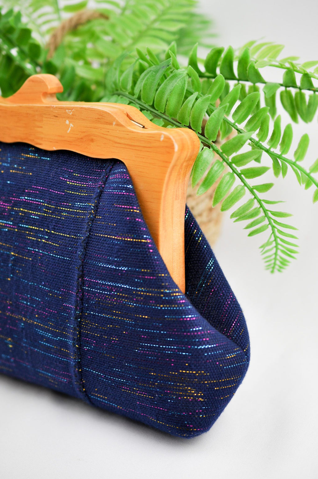 Nadia Oye Royal Blue Sparkly African Clutch